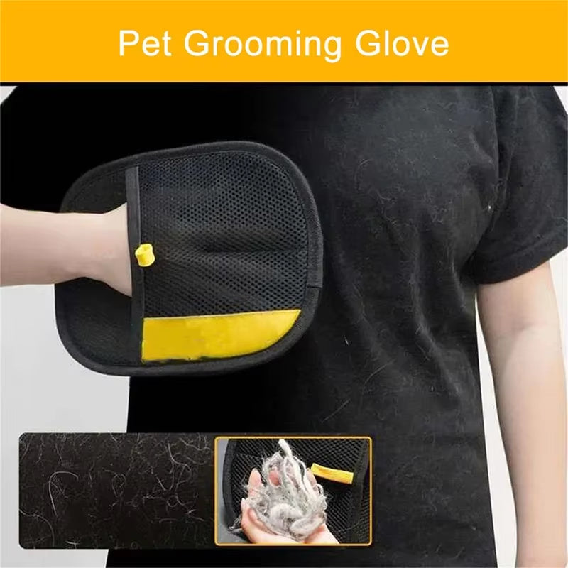 Pet Electrostatic Hair Removal Gloves Cat Hair Removal Brush Adhesive Gloves Cat Comb Cleaning Hair Removal Grooming Glove
