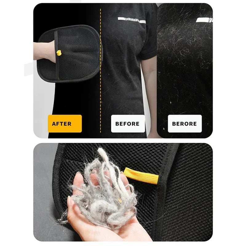 Pet Electrostatic Hair Removal Gloves Cat Hair Removal Brush Adhesive Gloves Cat Comb Cleaning Hair Removal Grooming Glove